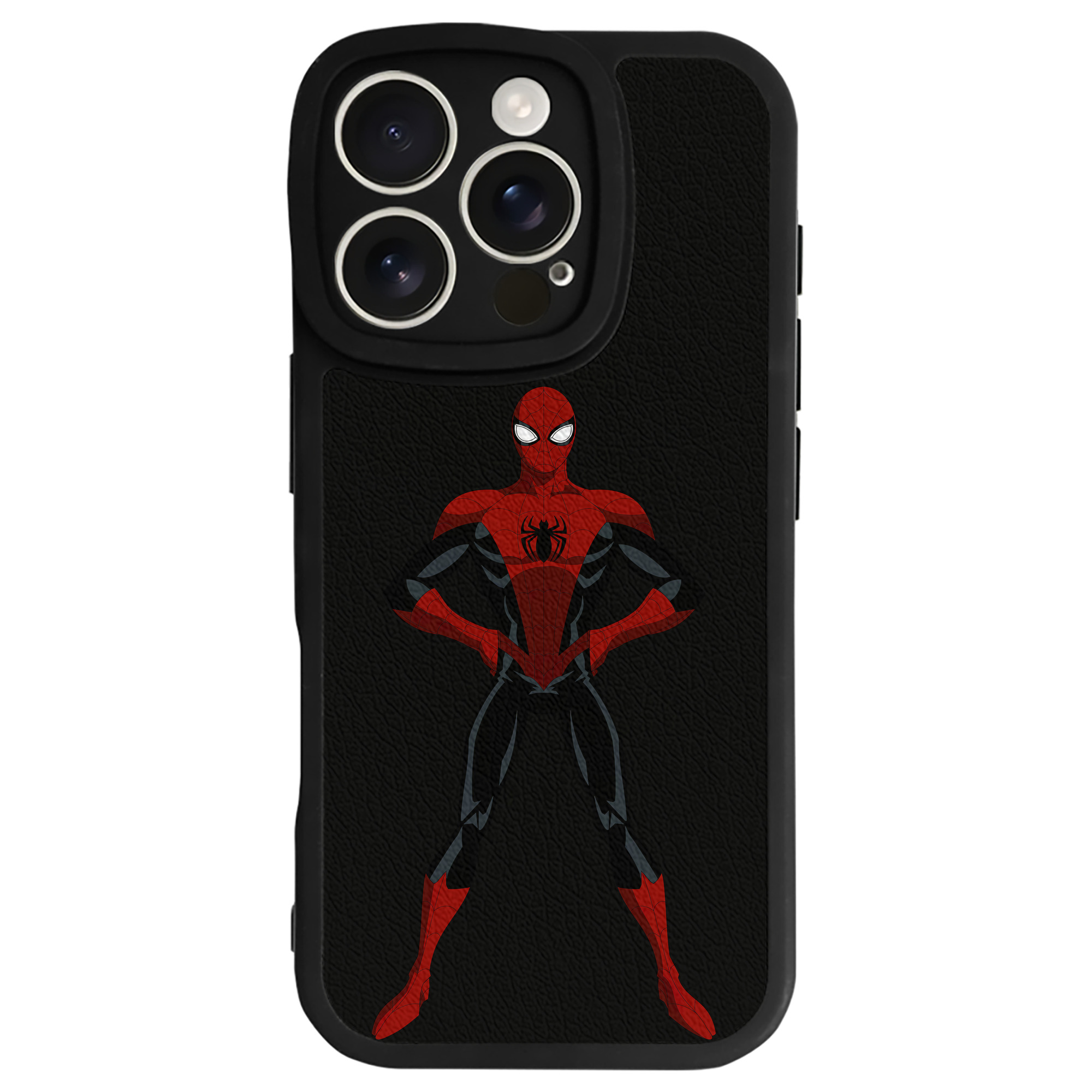 Spider Man スパイダーマン 【iPhone 16シリーズ対応】シリコンスマホケース（レザー調） 材質：シリコン